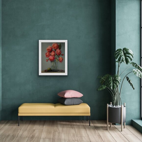 Original 16x20 Floral Still Life‎ Oil on Canvas Painting - Picture 13 of 16